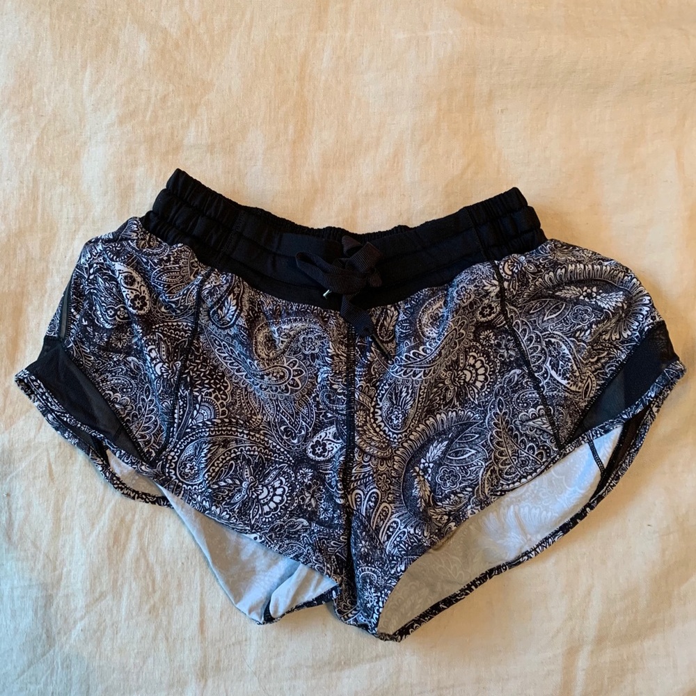 paisley lululemon shorts